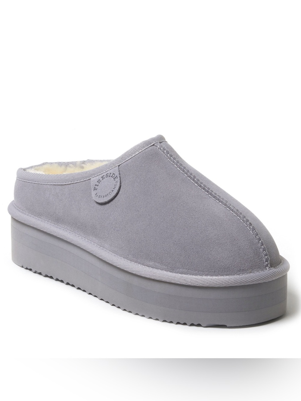 Fireside by Dearfoams Queenstown Platform Genuine Shearling Clogs #87